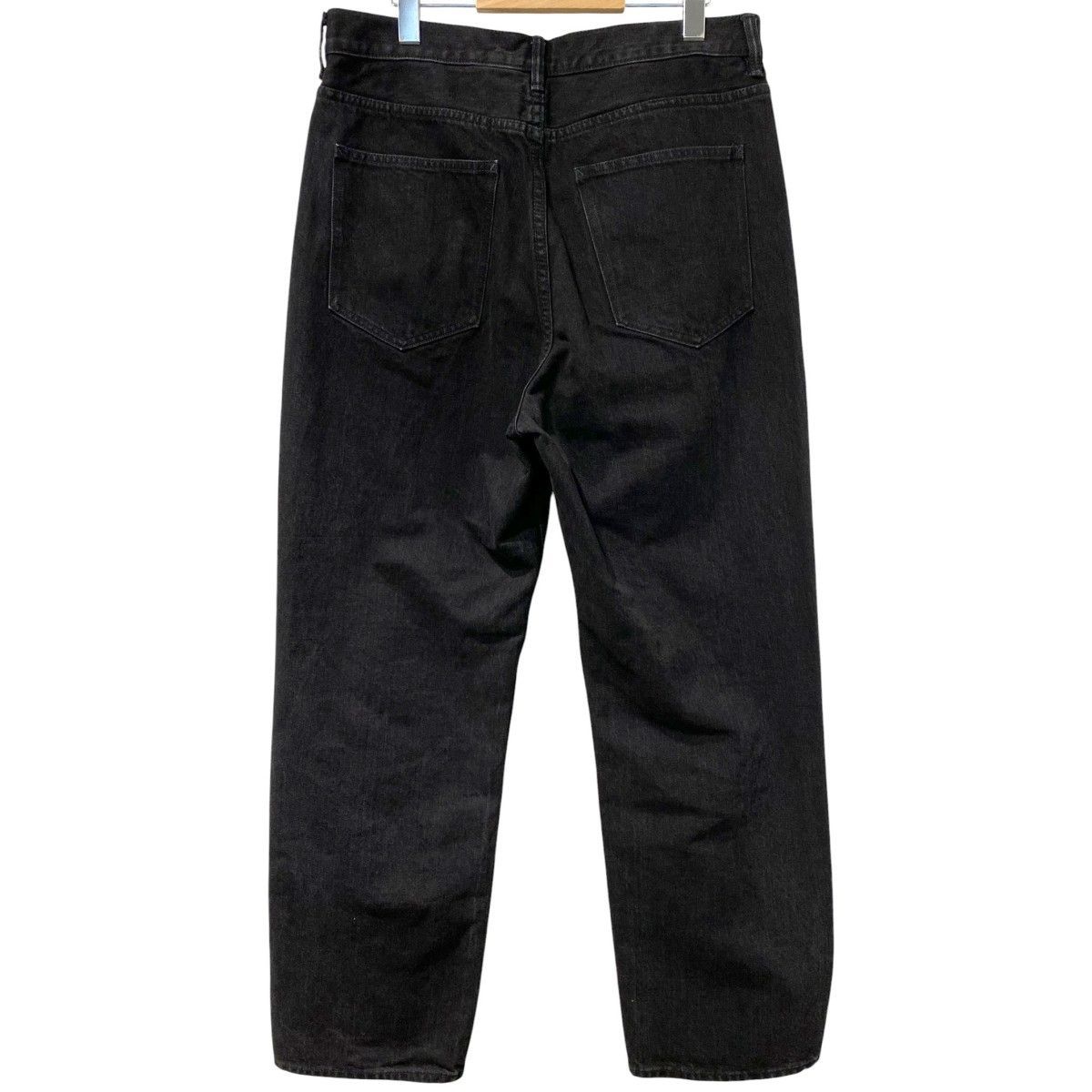 KAJA 26SS Medium Baggy Black Denim Pants加工バギーデニムパンツ