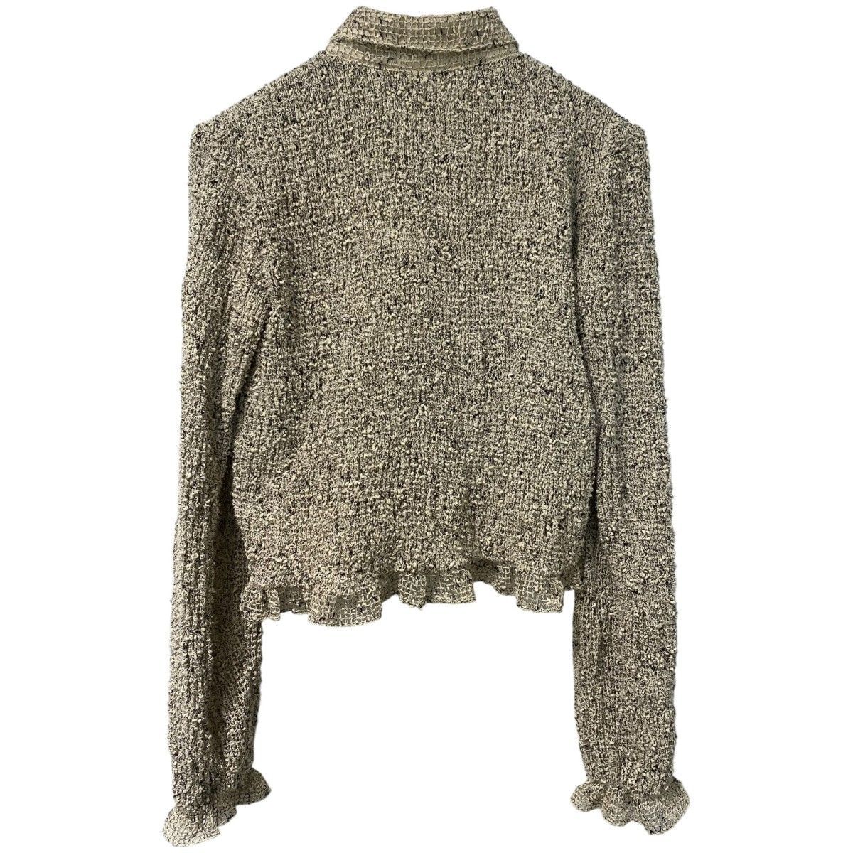 CLANE 25AW MIX MESH GATHER SHIRTミックスメッシュギャザーシャツ