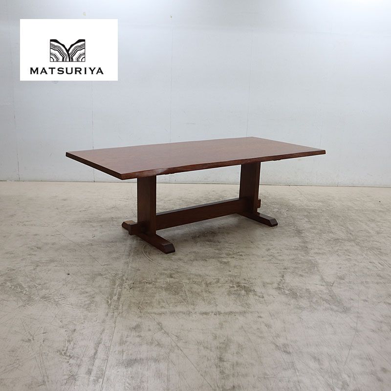 ◆MATSURIYA◆ 祭り屋 一枚板 ダイニングテーブル/食卓テーブル アフリカンローズ材 2010×940 無垢材 新潟県糸魚川