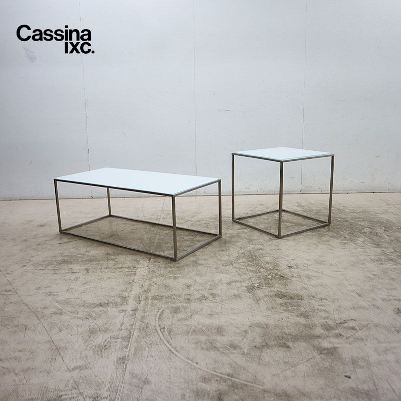 ◇Cassina◇ カッシーナ ILE イル ガラス センターテーブル＆サイド