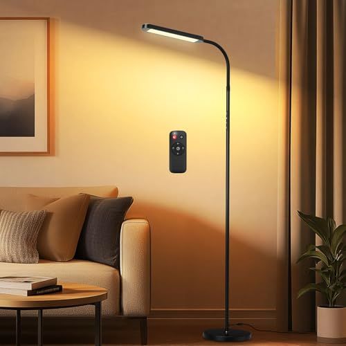 フロアライト LED 【無線リモコン・Max版・大型228mmベース】 高輝度、省エネ フロアランプ 【PSE認証済】 5段階調光調色 スタンドライト 読書/勉強/仕事 BNT-FLL05(沖縄・離島の方不可) d83639be