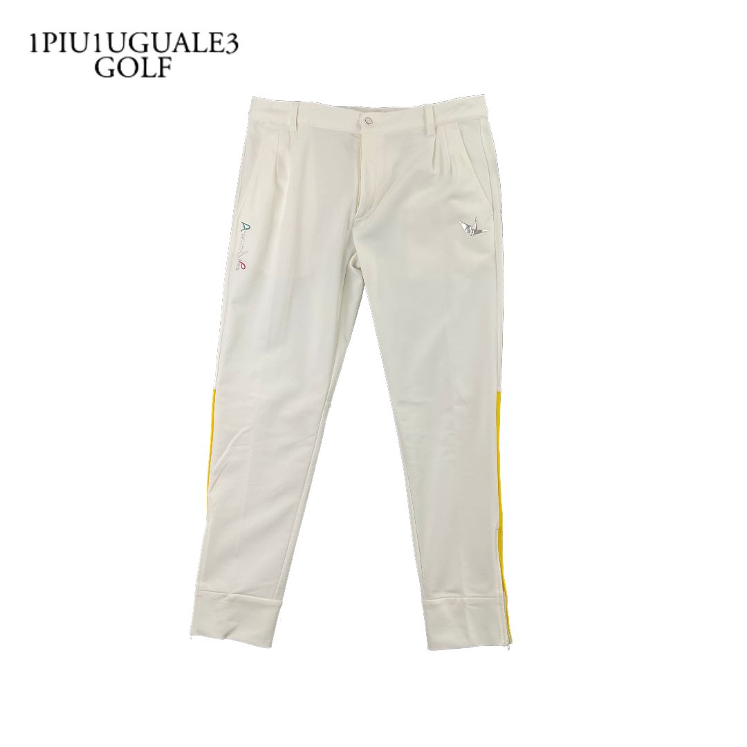 1PIU1UGUALE3 GOLF × アレッサンドロデルピエロ ADP ZIP SLACKS　ジップスラックスパンツ 6 ホワイト 【値下げ交渉歓迎】