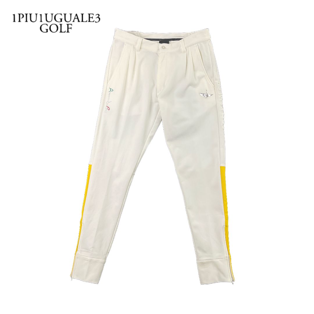 1PIU1UGUALE3 GOLF × アレッサンドロデルピエロ ADP ZIP SLACKS　ジップスラックスパンツ 3 ホワイト 【値下げ交渉歓迎】