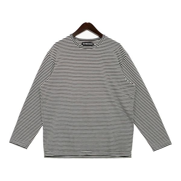 中古値段 【美品】AUBERGE オーベルジュ ボーダーカットソー 長袖Tシャツ