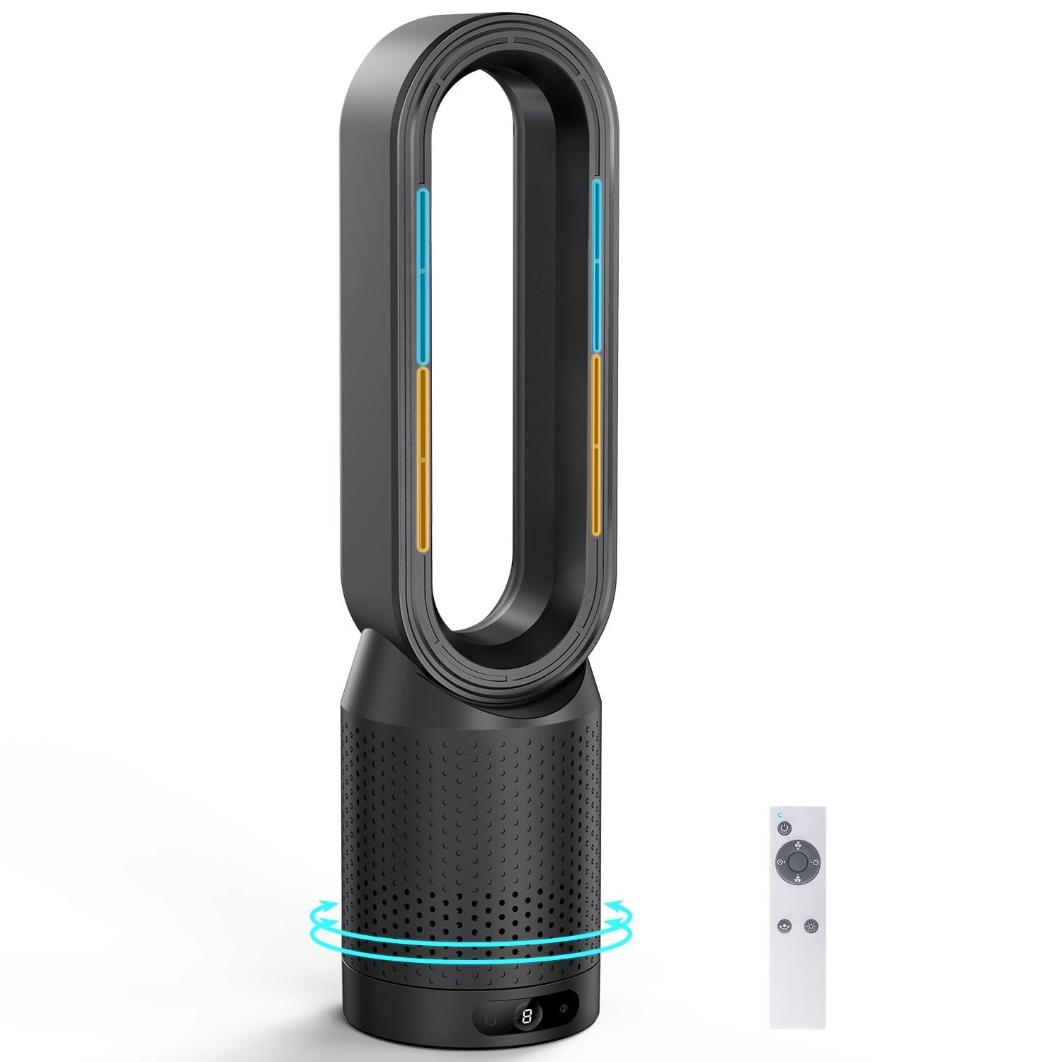 【新登場・冷暖兼用羽なし扇風機】SAMONIC タワーファン ヒーター 3段階暖風・10段階冷風切り替え 100°自動首振り 強風&微風&静音モード 大風量 夏冬兼用 セラミックヒーター 電気ファンヒーター 寒さと熱中症対策 転倒自動OFF 4975f0db