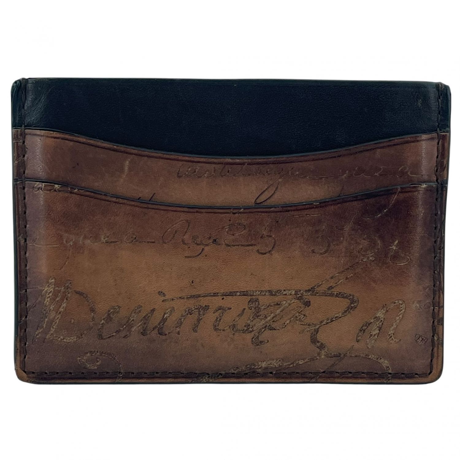 【中古】 Berluti ベルルッティ バンブー カードホルダー 名刺入れ ブラウン メンズ 26013715 KJ