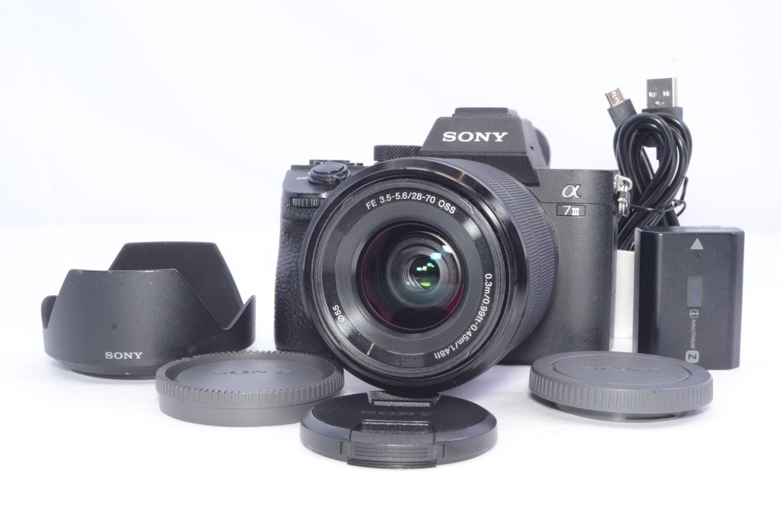 Sony ソニー α7 III キット FE 28-70mm F3.5-5.6 OSS ILCE-7M3K, ブラック