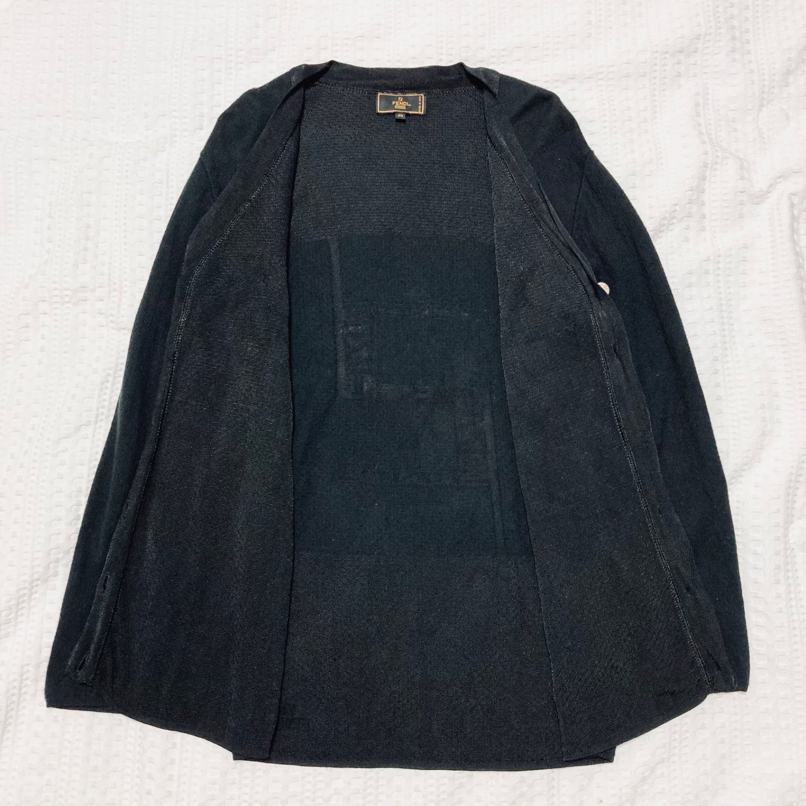 FENDI フェンディ 背面FFビッグロゴ カーディガン size40(M〜L