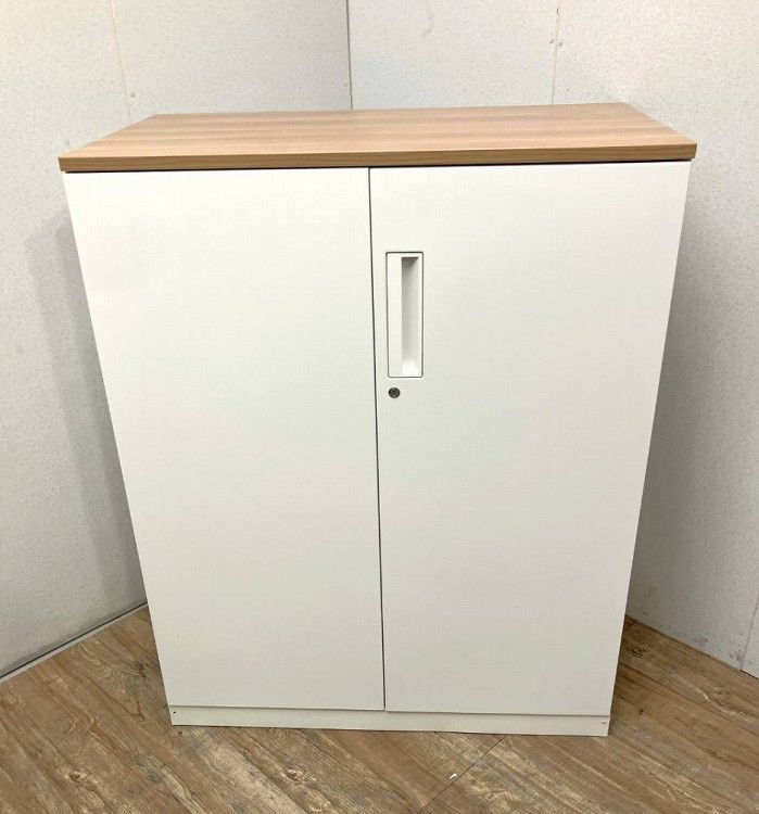 【中古品】コクヨ エディアシリーズ 天板付両開き書庫 BWUH-SD59DSAW ブラウン