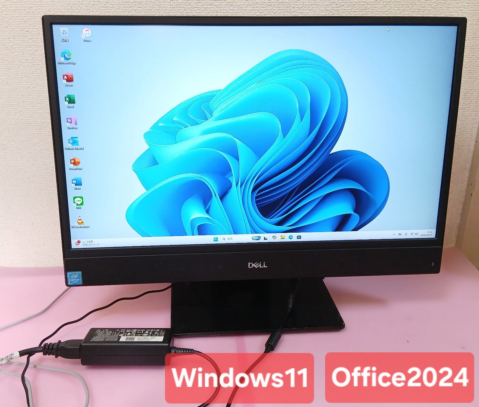 初期設定不要★DELL Pentium 4415U 2.3GHz 8GB 1TB Windows11 Office2024 エクセル ワード 21.5インチ 一体型PC デスクトップパソコン★