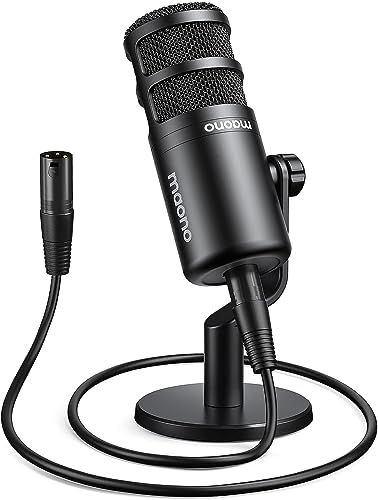 MAONO ダイナミックマイク PD100 単一指向性 ボーカル用 ポップフィルター内蔵 XLRケーブル接続 マイクスタンド付き オーディオミキサー/サウンドカード/音響機械向け ライブ配信/ゲーム実況/YouTube/ポッドキャスト/宅録/ 7872bd82