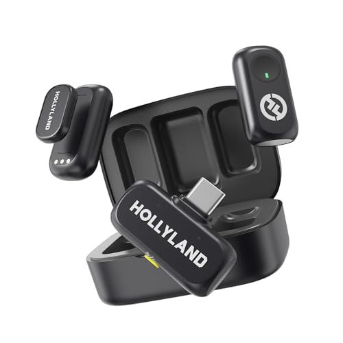 Hollyland (LARK A1 Duo) Wireless Microphone (Space Gray, with USB-C RX + Charging Case) 国内発送 9dc60fc7
