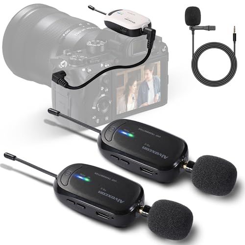 Alvoxcon スマホ・カメラ対応 ワイヤレス収音セット 外付けピンマイク クリップ式 無線録音システム Vlog/YouTube/インタビュー 日本語説明書 TG320 国内発送 e5633ae8