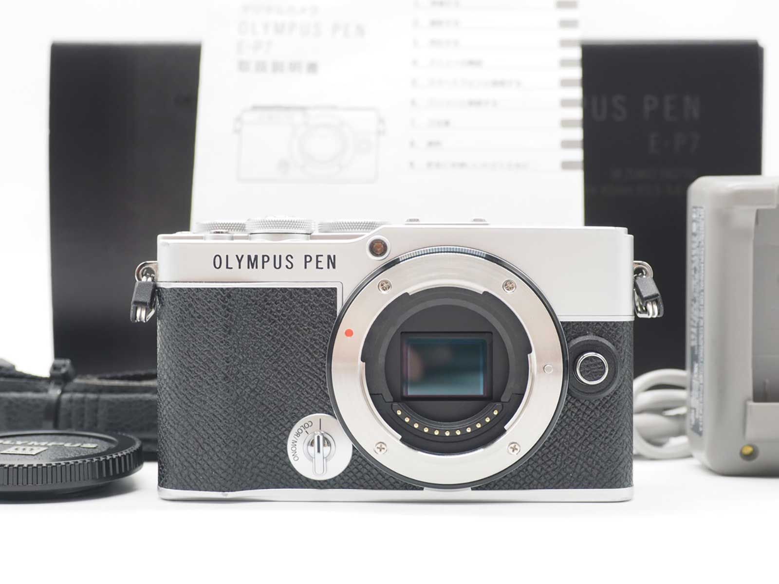 オリンパス Olympus Pen E-P7 20.3MP Camera Body Silver 2358 Shots 元箱 [美品] #Z6109A