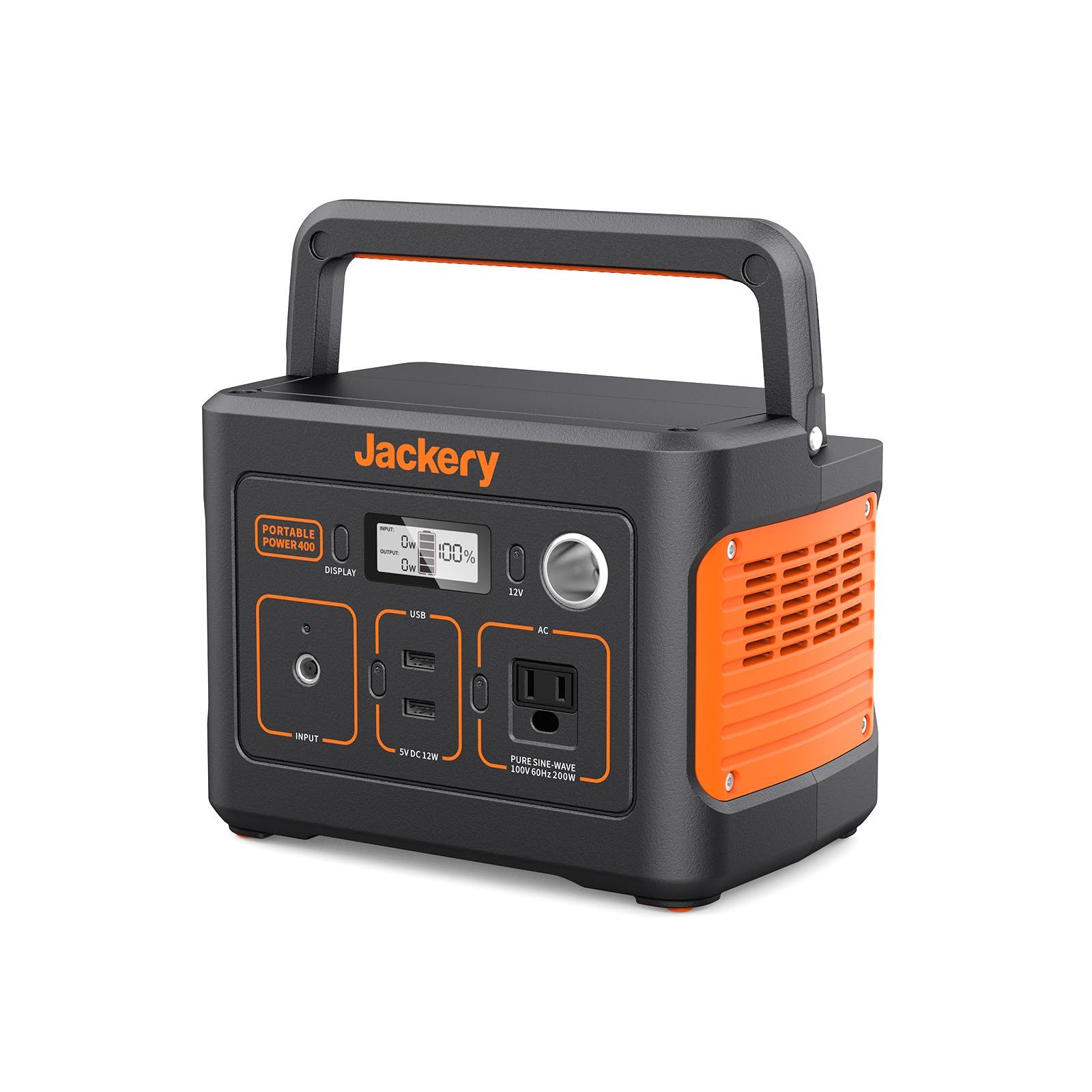 Jackery ポータブル電源 400 大容量 400Wh 家庭用 バックアップ電源 節電 停電対策 PSE認証済 純正弦波 AC(200W 瞬間最大400W)/DC/USB出力 四つの充電方法 MPPT制御 車中泊 キャンプ アウ(沖縄・離島の方発送不可）)