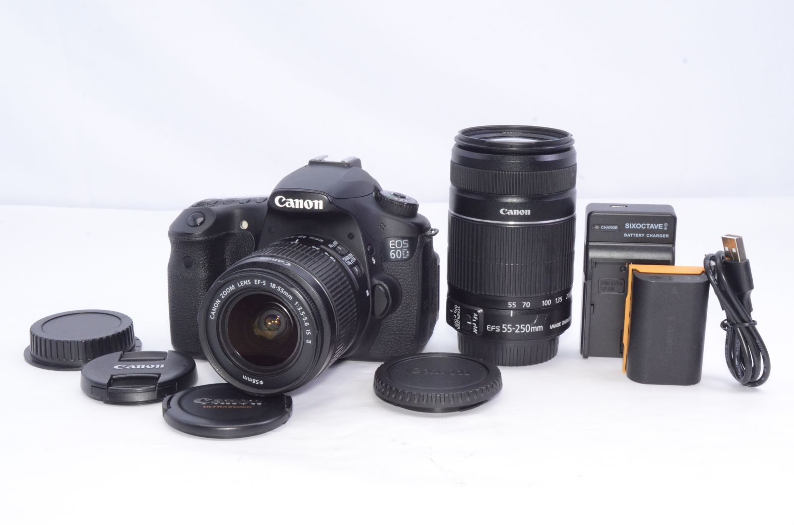 Canon キャノン EOS 60D ダブルズームキット EF-S18-55ｍｍ/EF-S55-250ｍｍ EOS60D-WKIT