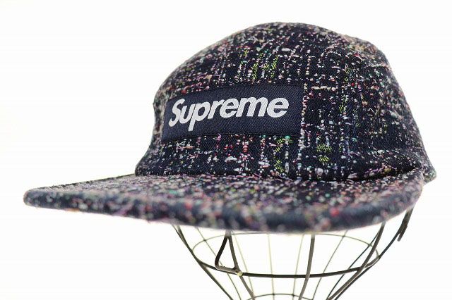 シュプリーム SUPREME 24AW DENIM BOUCLE CAMP CAP NAVY デニム ブークレ キャップ 帽子 ネイビー 【ブランド古着ベクトル】【中古】☆AA★▲260515