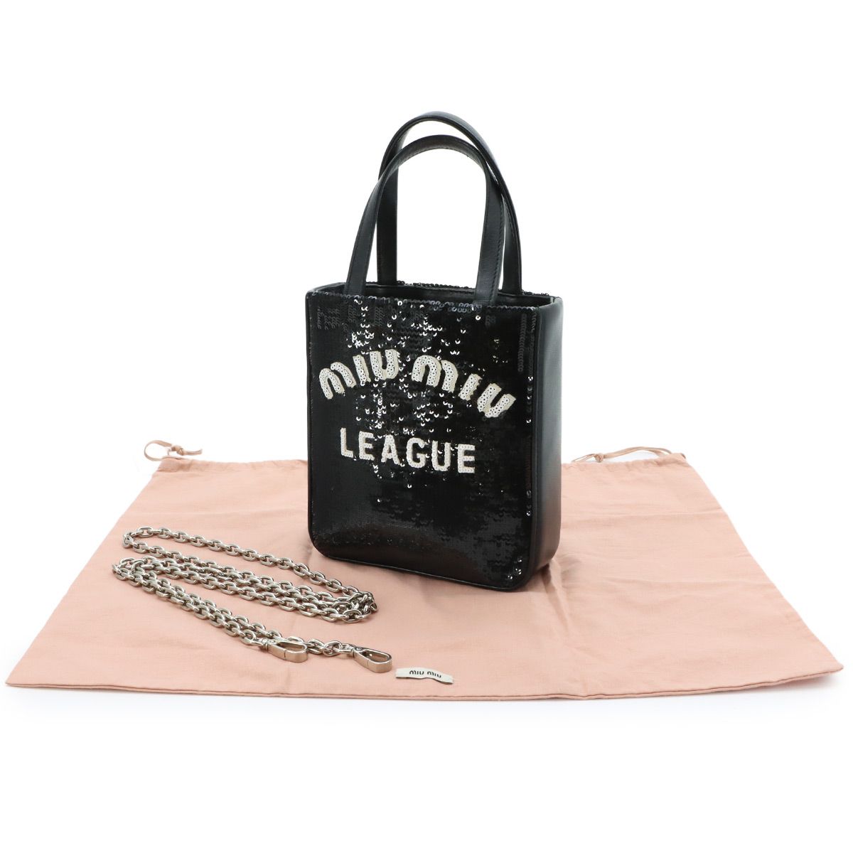 新品同様 ミュウミュウ MIUMIU 2way ハンド チェーン ショルダー 