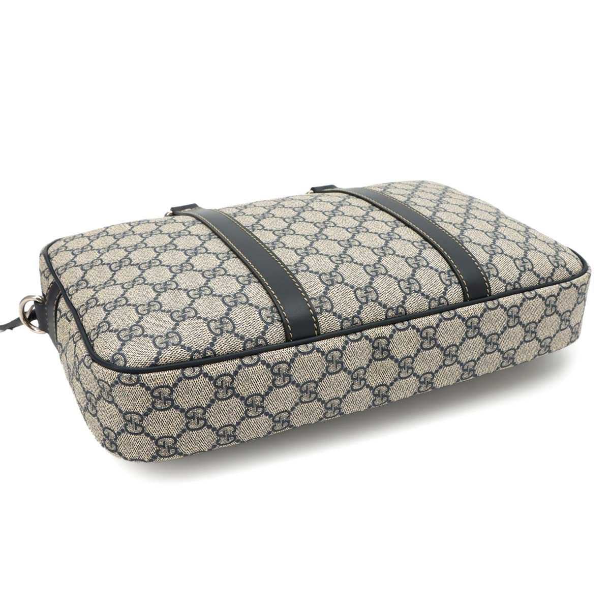 新品同様 グッチ GUCCI GGスプリーム 2way ブリーフケース ビジネス ショルダー バッグ ネイビー 322287 Briefcase 90322644 新品同様 グッチ GUCCI GGスプリーム 2way ブリーフケース ビジネス