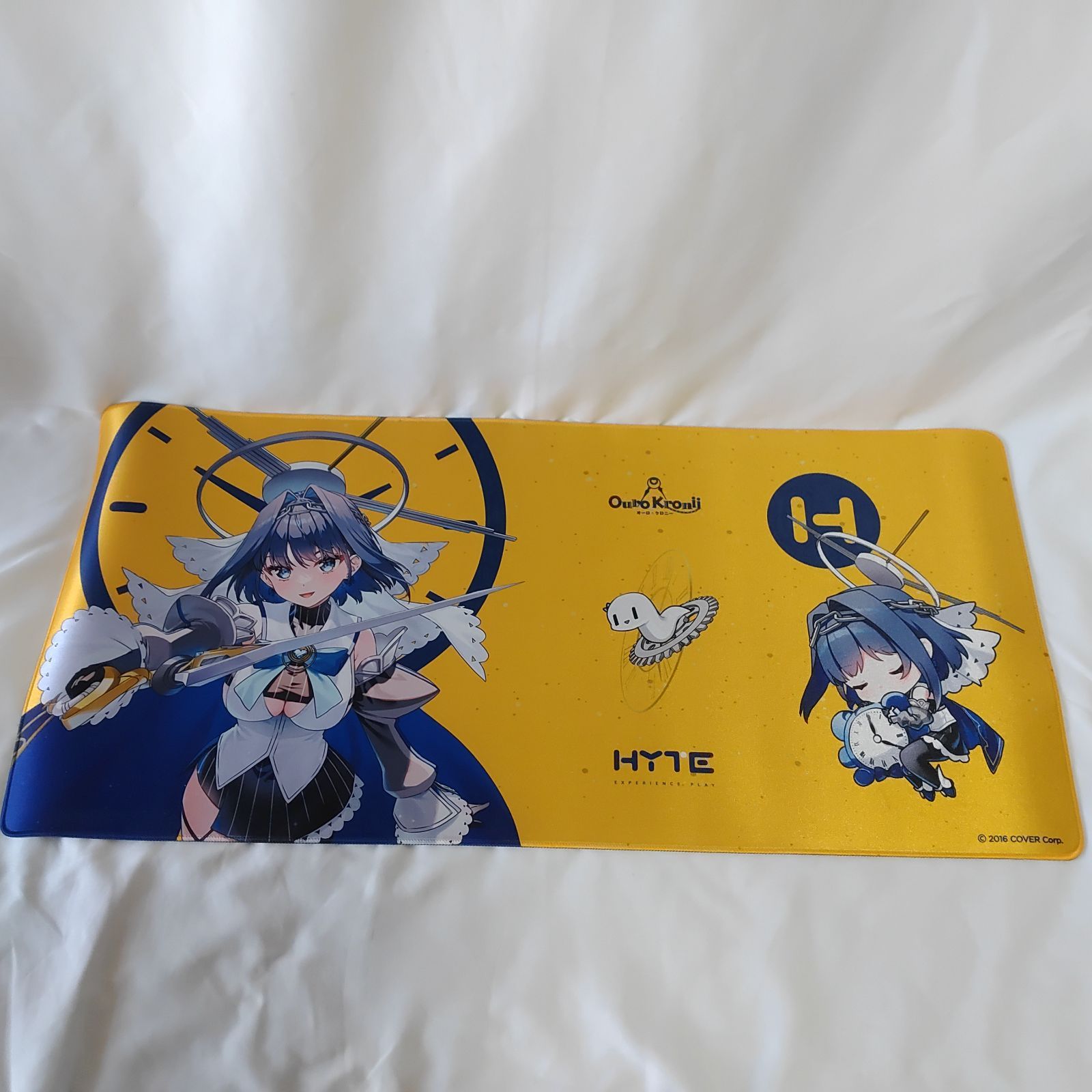 [Used goods] Hololive EN Ouro Crony HYTE collaboration large desk mat mouse pad Ouro Kronii hololive cover official goods computer peripherals white box torn W-372