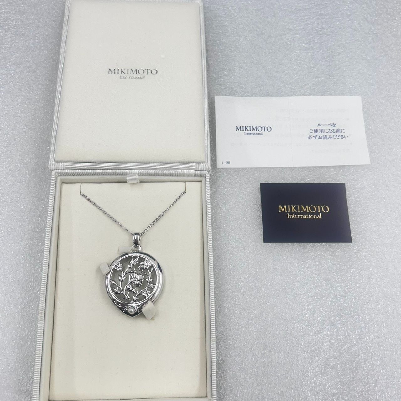 MIKIMOTO ミキモト ペンダント ルーペ 拡大鏡 パール ネックレス