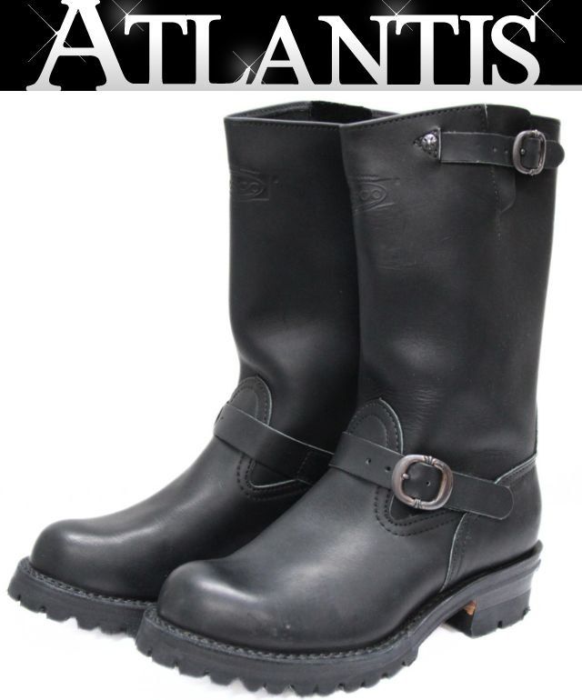 CHROME HEARTS 新宿店 クロムハーツ 未使用 ウエスコ BOSS ボス ガンスリンガー エンジニアブーツ メンズ レザー シルバー SV925 size:8E 黒 31096