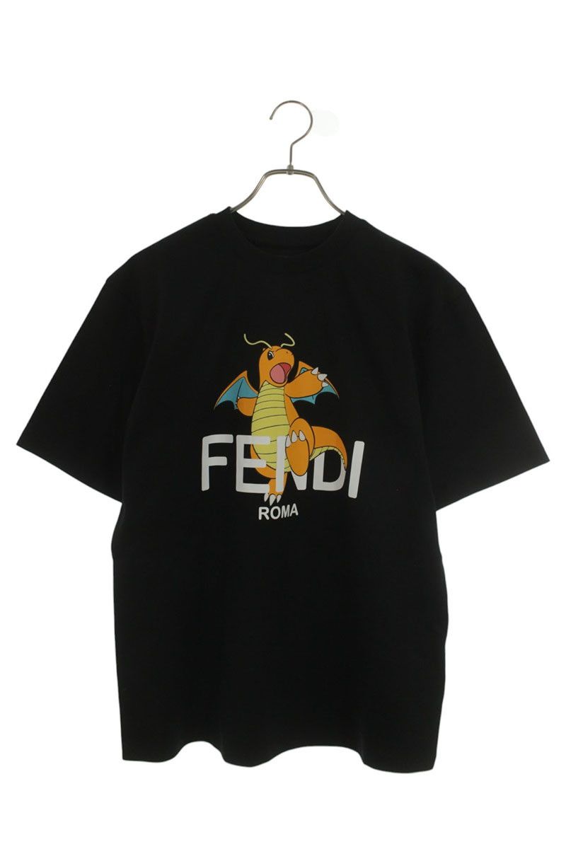 フェンディ FS9626 AQFX キャラクターロゴプリントTシャツ メンズ XS 
