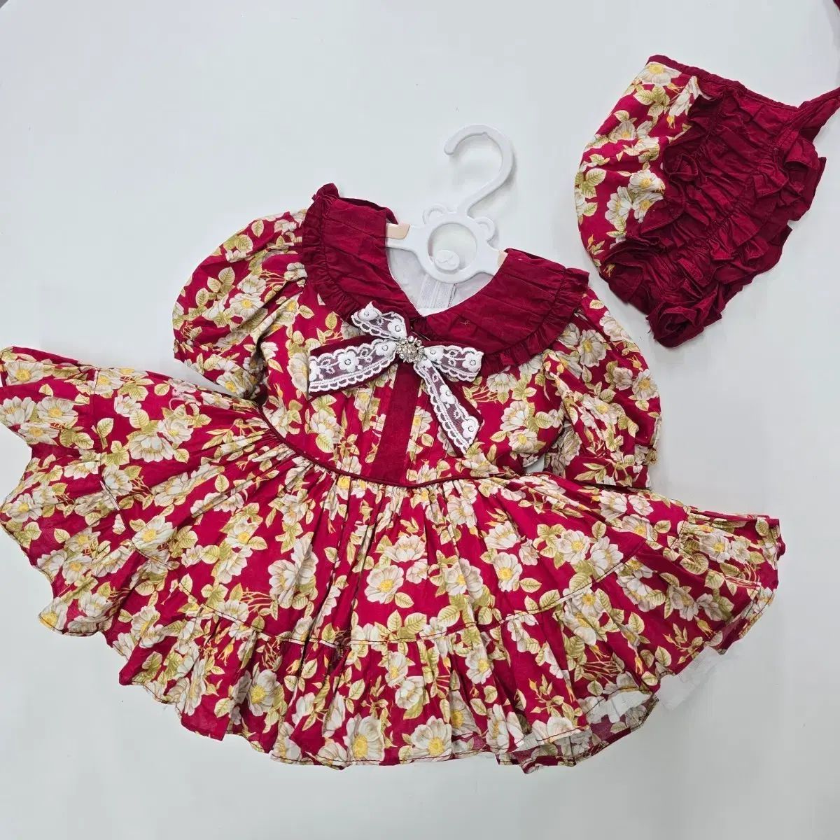 80-90 フラワー ハンドメイド ドレス 5,208円