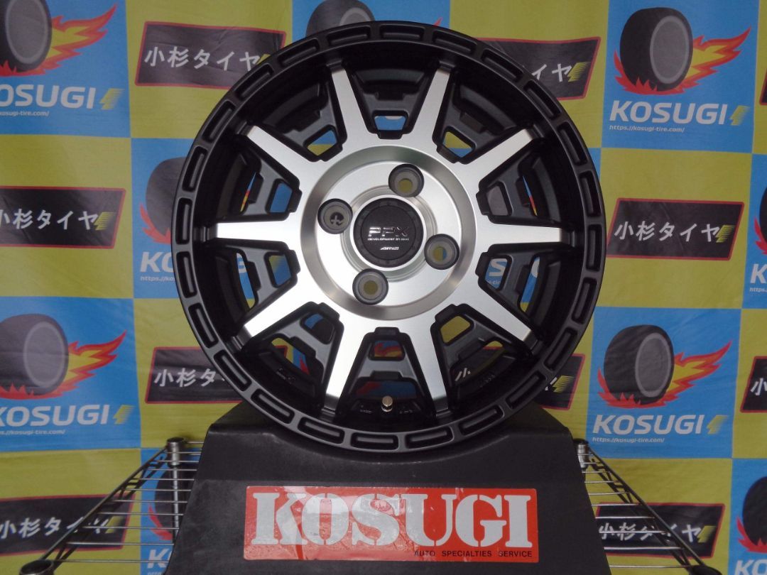 KYOHO　PPX　D10X　新品ホイール　4本セット　限定カラー　マットブラックポリッシュ　4.5J-14　デリカミニ　atsugiM151