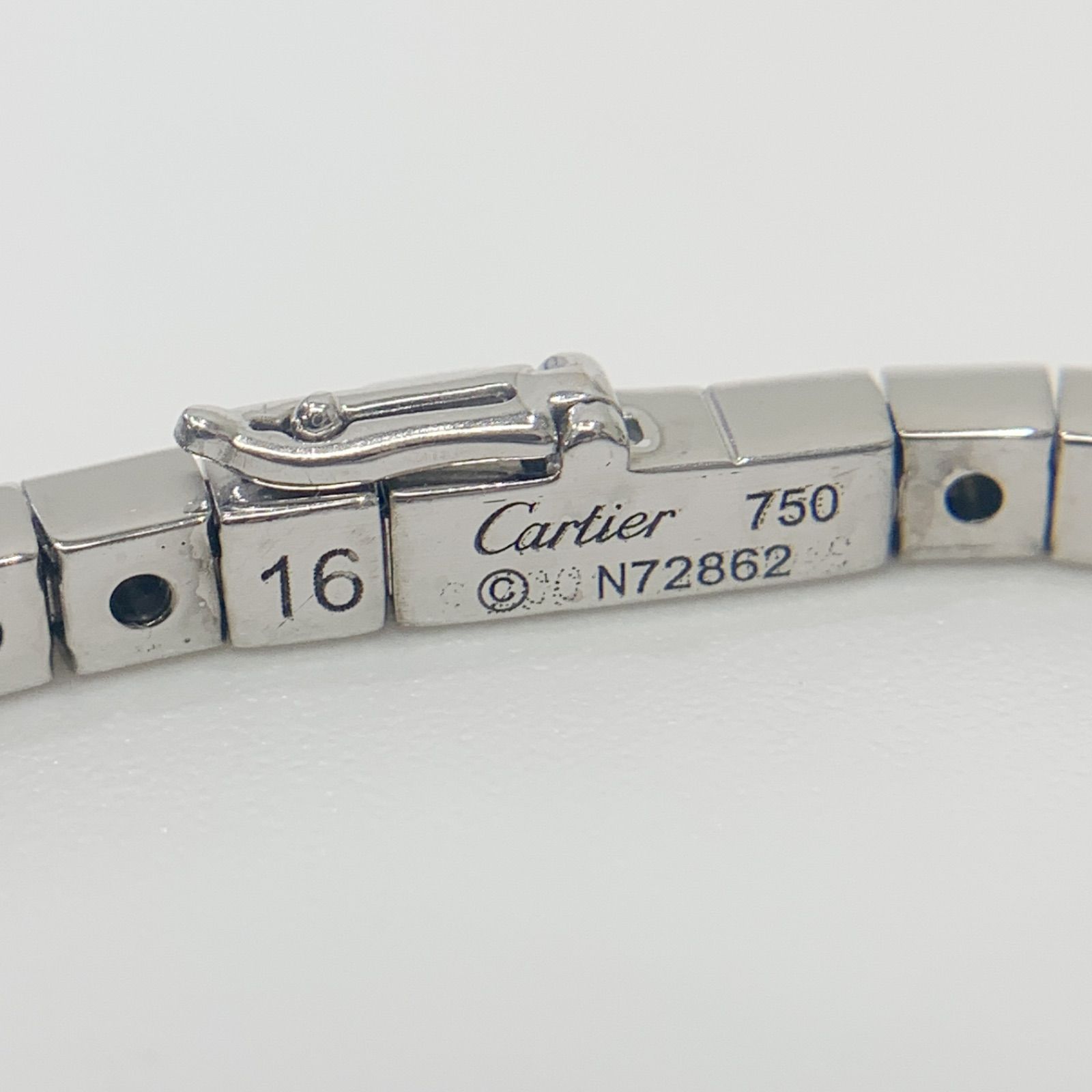 中古】カルティエ CARTIER ラニエール ブレスレット K18WG ホワイト 