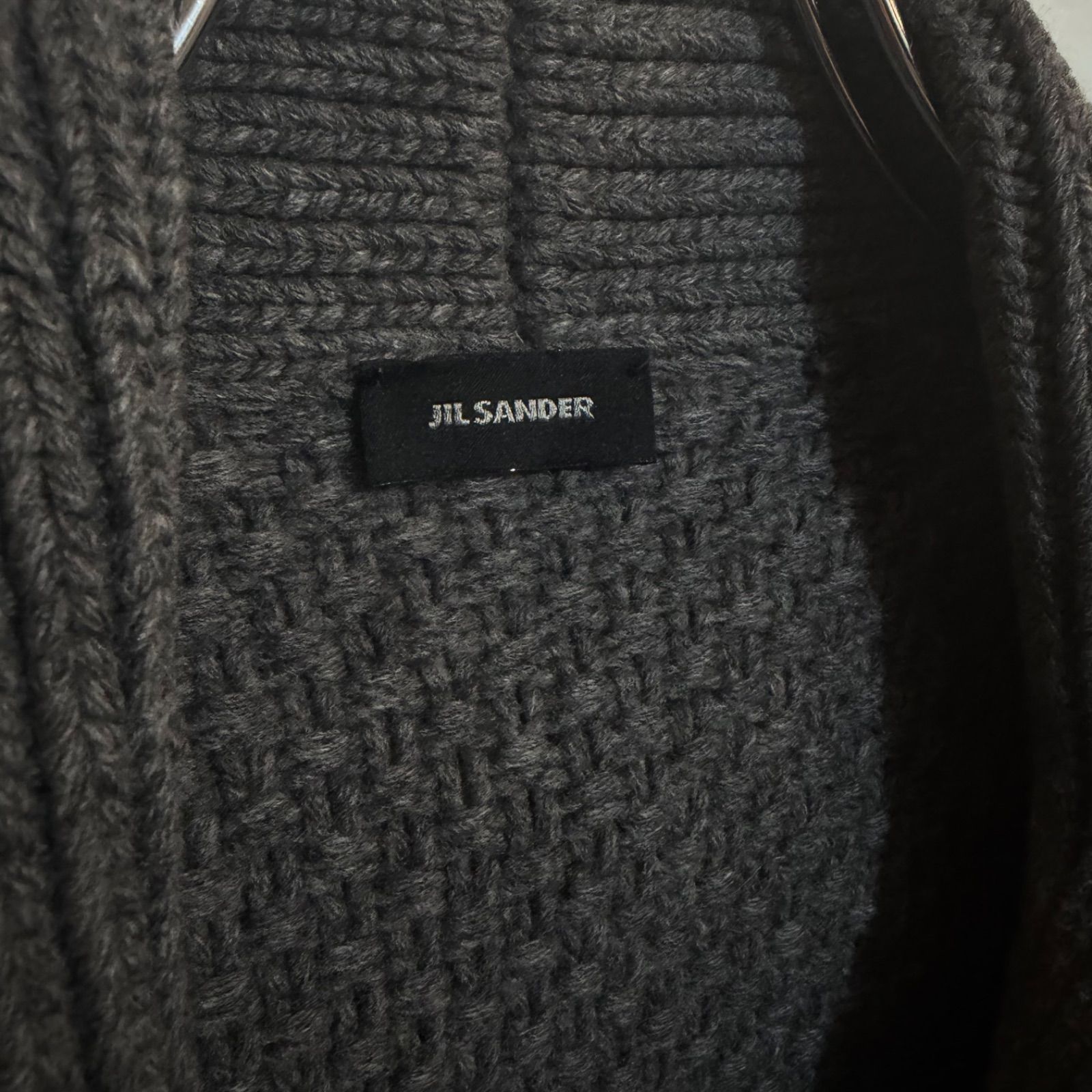 美品】JIL SANDER ジルサンダー 肉厚 ローゲージ ショールカラー 