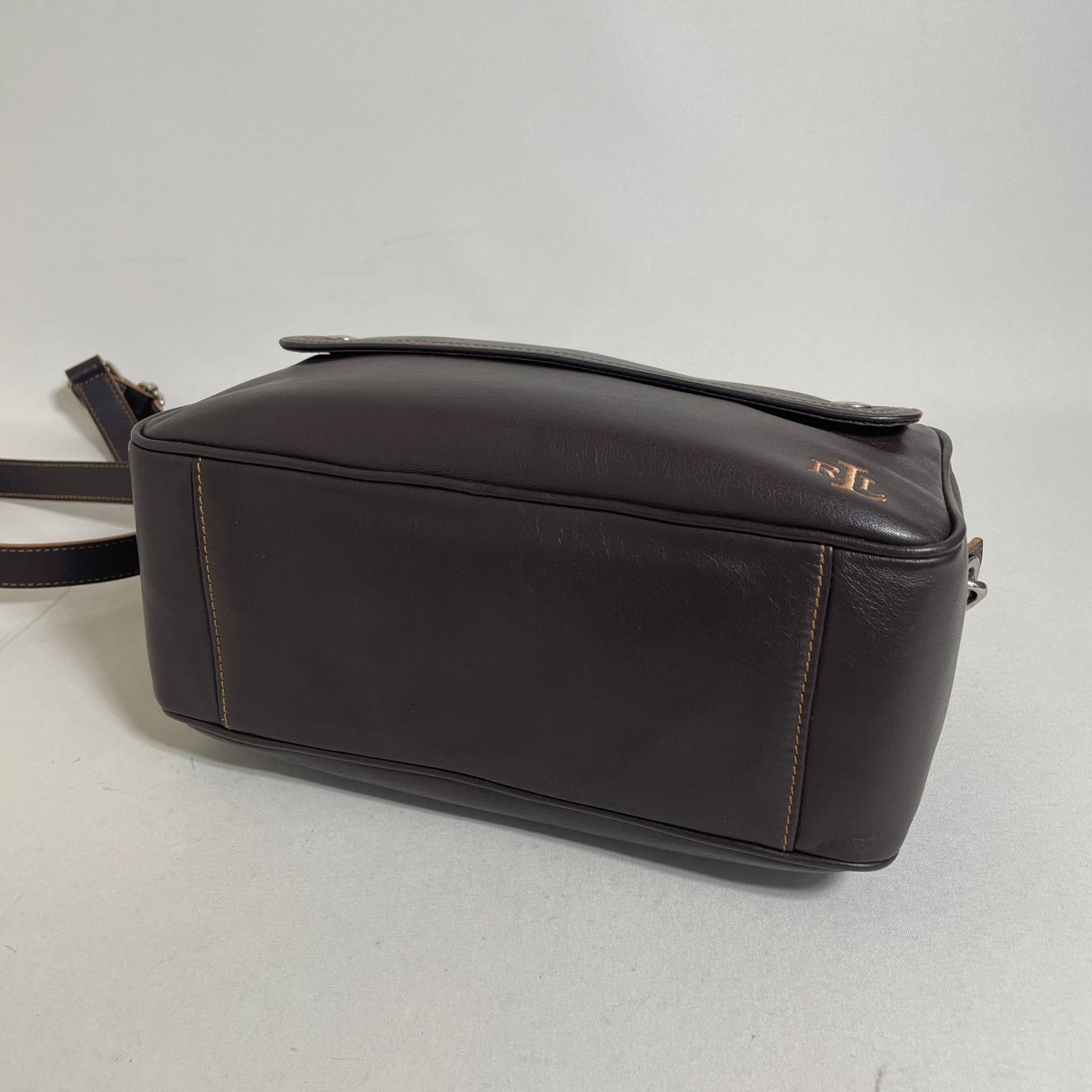 2604-228｜美品｜ローレンラルフローレン ショルダーバッグ ダーク 