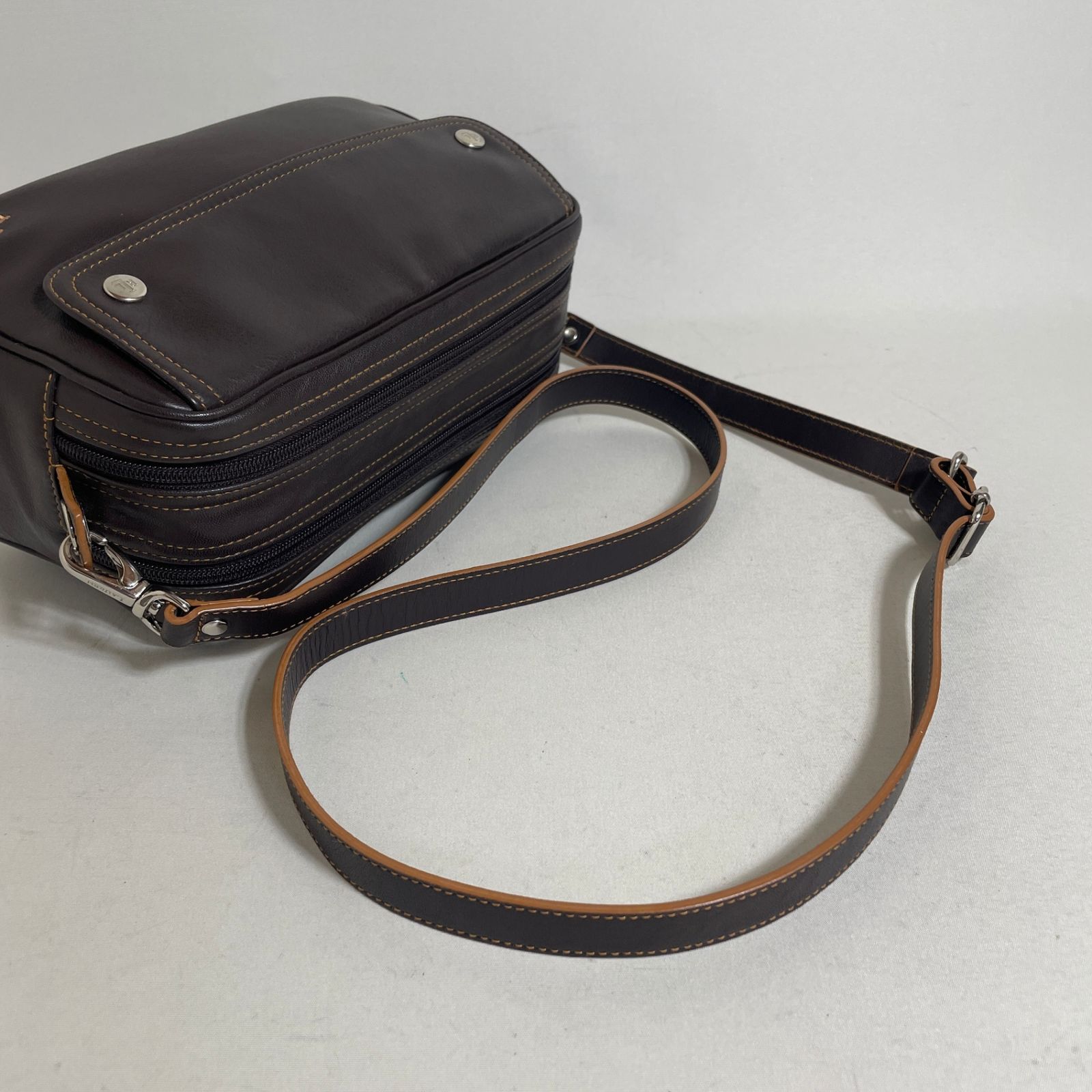 2604-228｜美品｜ローレンラルフローレン ショルダーバッグ ダーク 