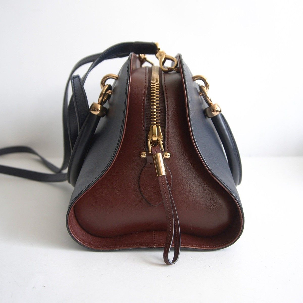 美品】TOD'S【セラ 2way ショルダー バッグ】ネイビー レザー s2605065