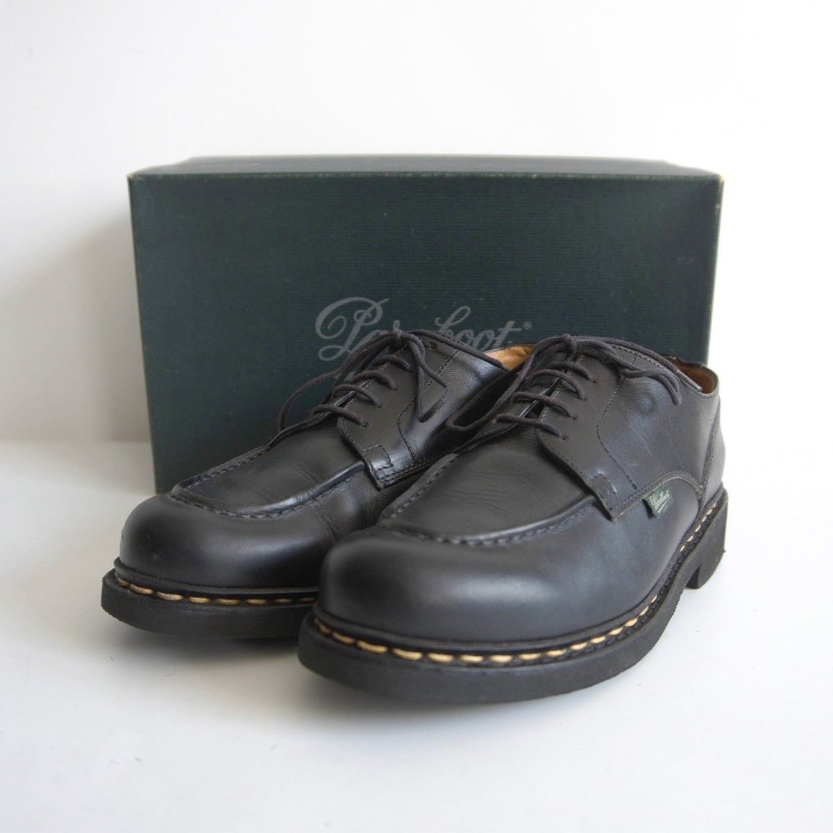 定番】PARABOOT【710709 CHAMBORD レザーシューズ】UK7 ブラック 