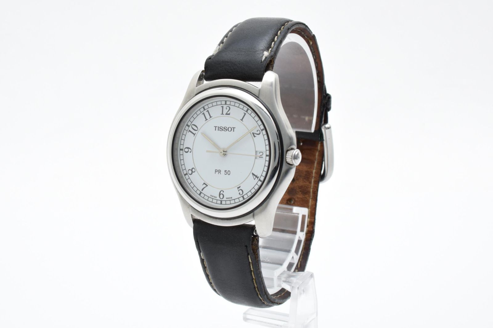 稼働品】ティソ TISSOT PR50 腕時計 白文字盤 クオーツ-新宿 買取