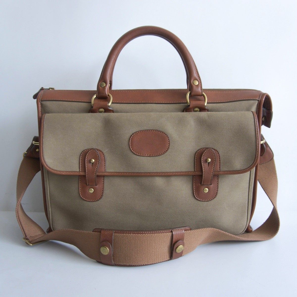 希少/美品】GHURKA 【NO.17 キャンバス×レザー 2WAY ビジネスバッグ 