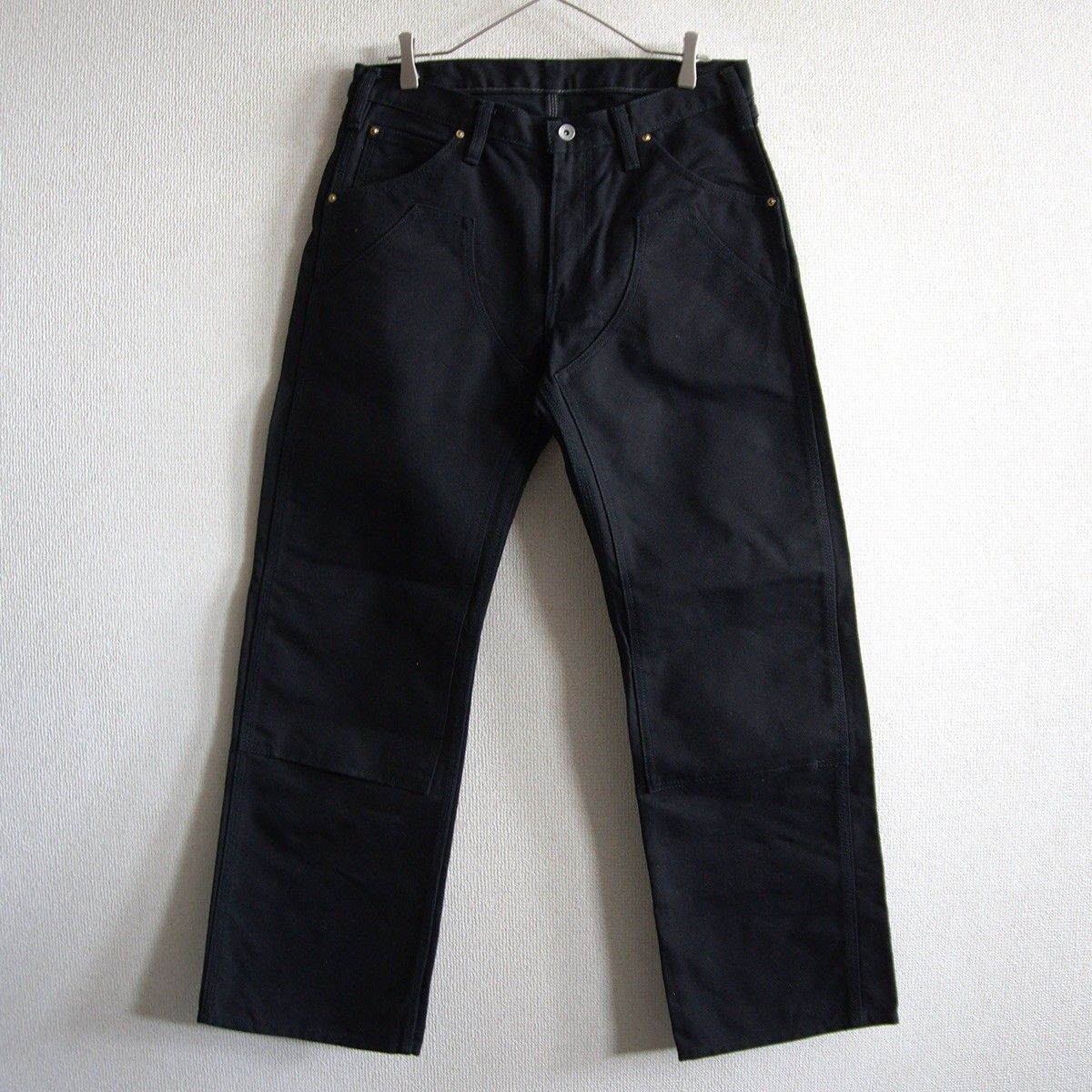 美品】IRON HEART【801 ヘビーダック ダブルニーロガージーンズ 】W34 