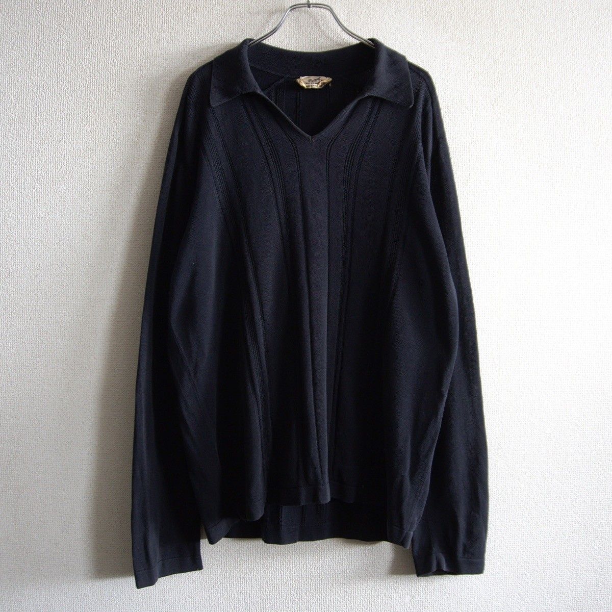 高級品】 HERMES 【オープンカラー コットン ポロシャツ】XS エルメス 