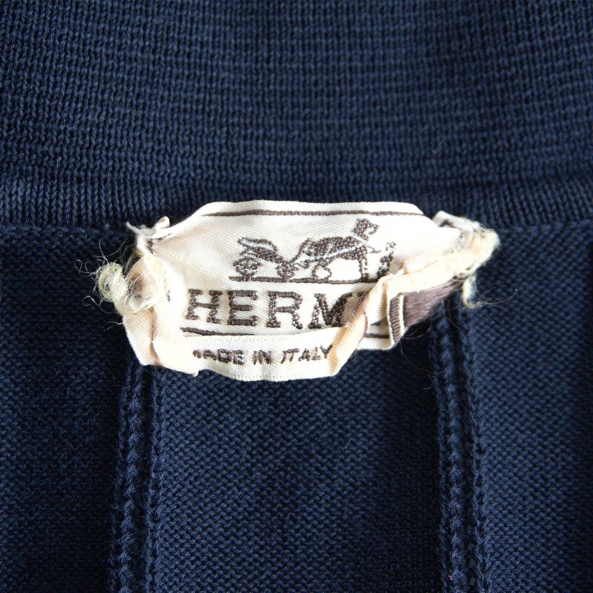 高級品】 HERMES 【オープンカラー コットン ポロシャツ】XS エルメス 