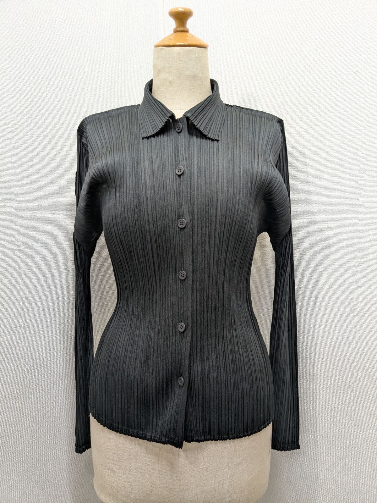 PLEATS PLEASE プリーツプリーズ イッセイミヤケ 襟付き ブラウス 
