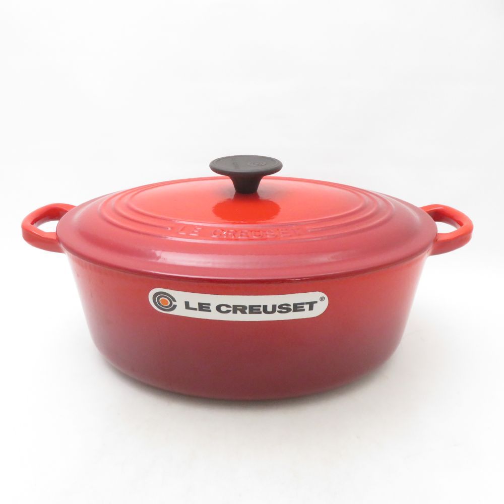 美品 Le Creuset ルクルーゼ ココットオーバル 両手鍋 鋳物ホーロー