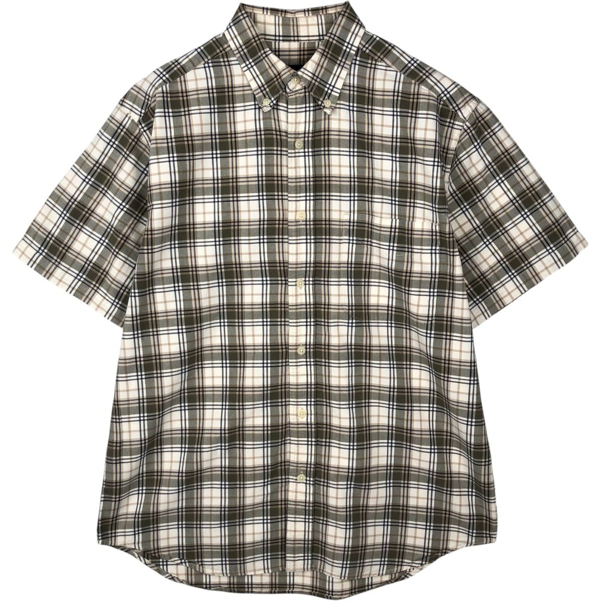 Vintage ~ 00s Eddie Bauer Eddie Bauer Short Sleeve Button Down Check Shirt Mens Equivalent to S/EAA641468