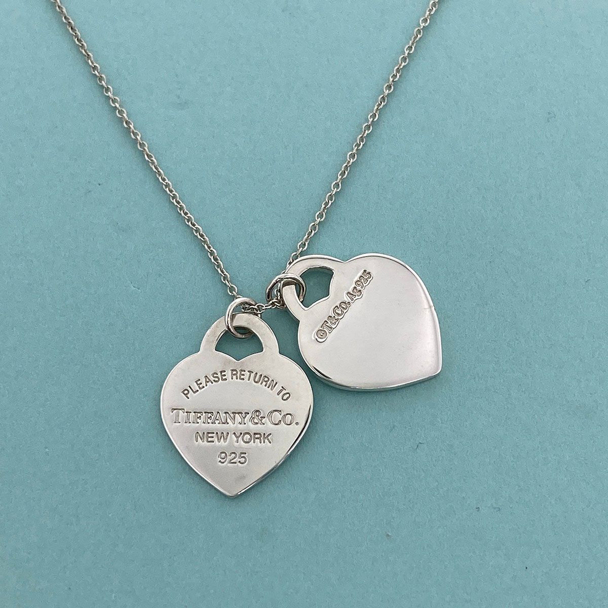 TIFFANY&Co. ダブルハートネックレス ティファニー ダイヤモンド