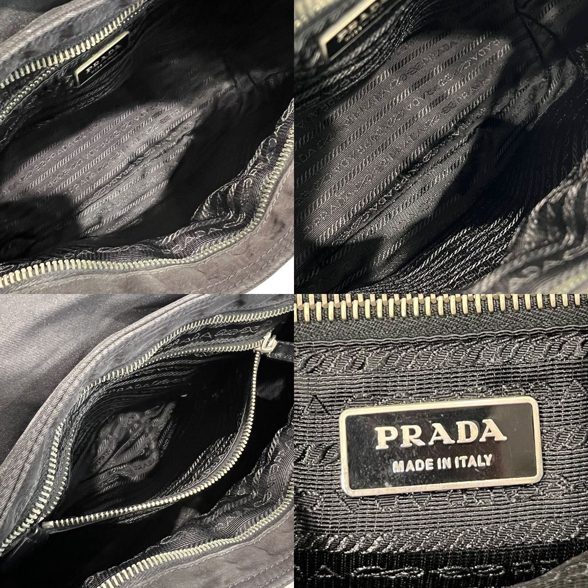 中古】 PRADA プラダ 三角ロゴプレート 斜め掛け ショルダーバッグ 
