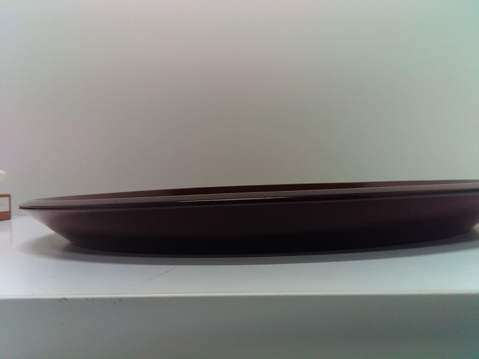 木製漆塗り丸盆 茶盆 赤茶系 外箱付 お盆 トレー 茶道具 - 일본구매