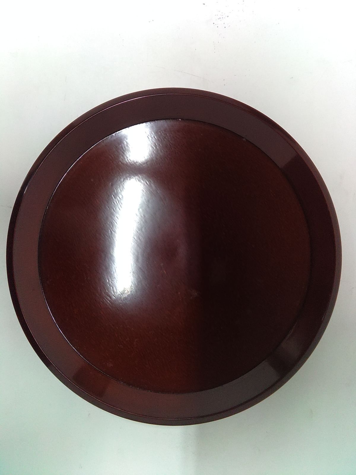 木製漆塗り丸盆 茶盆 赤茶系 外箱付 お盆 トレー 茶道具 - 일본구매