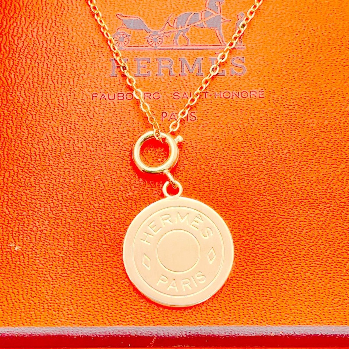 ◇エルメス◇新品仕上済 HERMES チャーム セリエ ゴールド 大