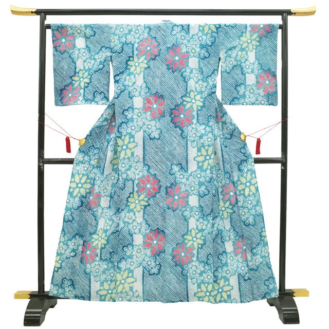 中古】 本場有松鳴海絞り 浴衣 夏物 リサイクル 有松 ゆかた 絞り 木綿