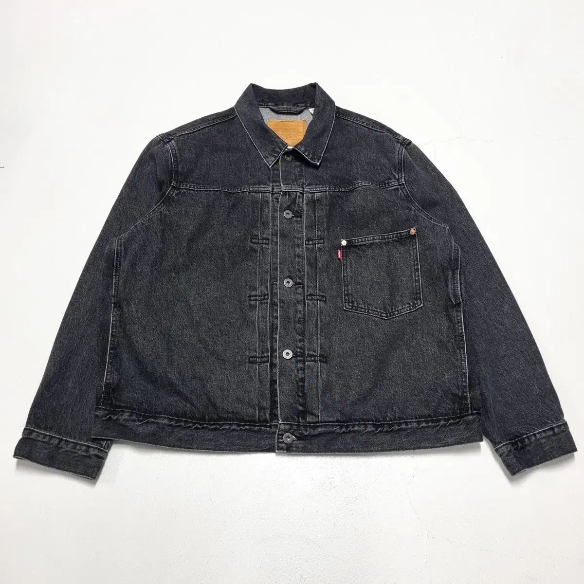 リーバイス 1st ブラックデニム トラッカージャケット - XL LEVI